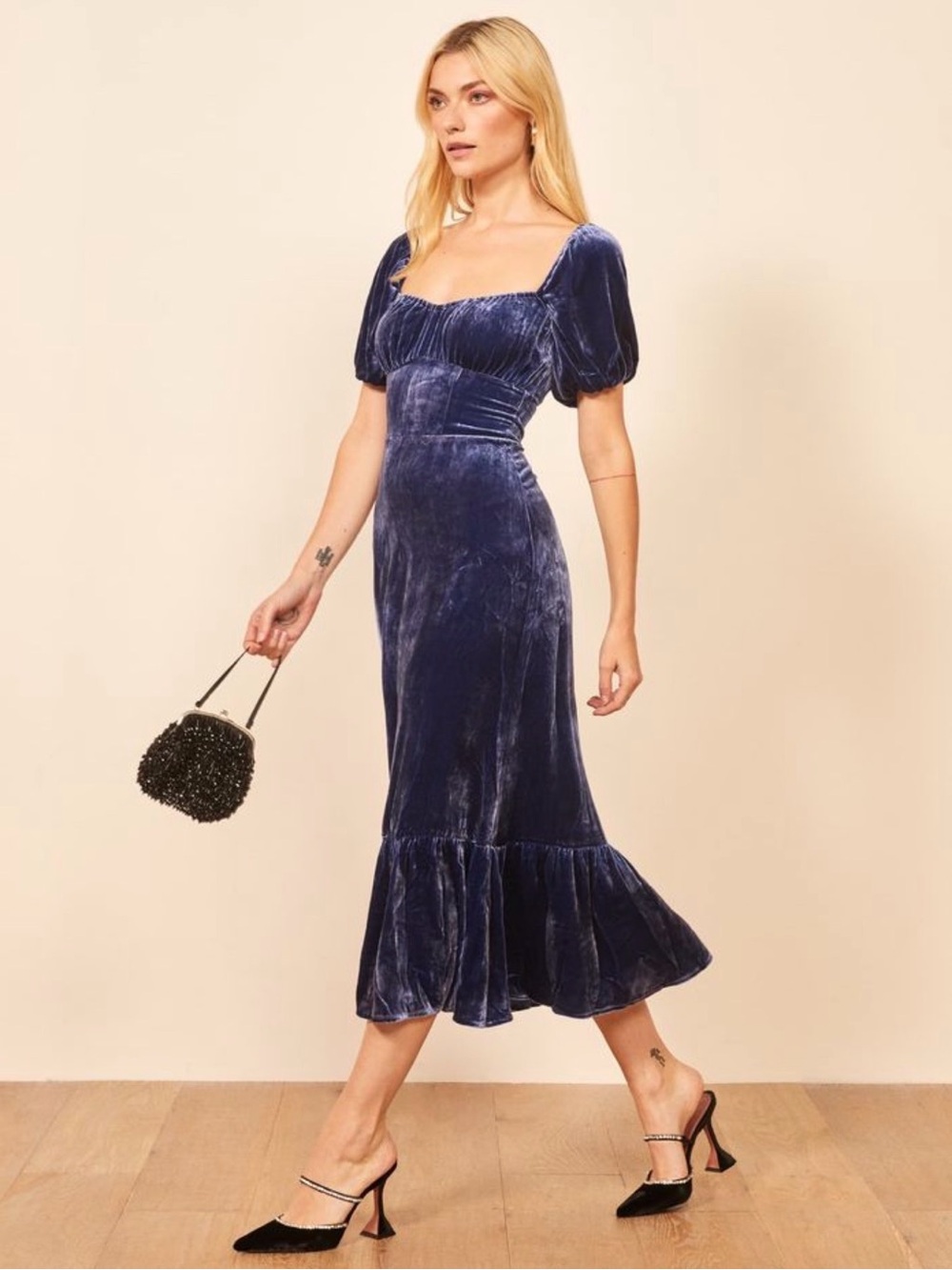 Reformation Suzanne Dress - velvet